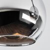 Koyoto Plafonnier, Boule lumineuse Chrome, Fumé, 4 lumières