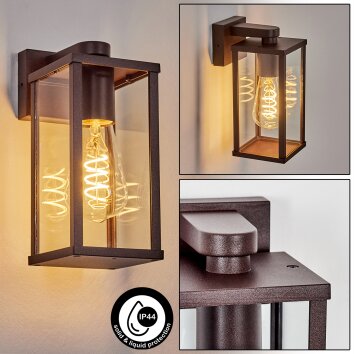 Tourega Lampe murale d´extérieur, Applique murale Brun, Rouille, 1 lumière