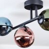 Chehalis Plafonnier, Boule lumineuse Bleu, Vert, Cuivré, 3 lumières