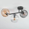 Koyoto Plafonnier, Boule lumineuse Ambre, Clair, Fumé, 3 lumières