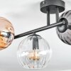 Koyoto Plafonnier, Boule lumineuse Ambre, Clair, Fumé, 3 lumières