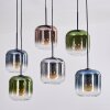 Lauden Suspension, Suspension Bleu, Vert, Clair, Cuivré, Fumé, 6 lumières