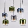Lauden Suspension, Suspension Bleu, Vert, Clair, Fumé, 6 lumières