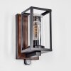 Portalis Lampe murale d´extérieur, Applique murale Couleur bois, Noir, 1 lumière, Détecteur de mouvement