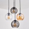 Koyoto Suspension, Boule lumineuse, Suspension Ambre, Clair, Fumé, 4 lumières