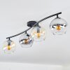 Koyoto Plafonnier, Boule lumineuse Ambre, Clair, Fumé, 4 lumières