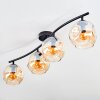 Ripoll Plafonnier, Boule lumineuse Ambre, 4 lumières