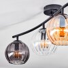 Koyoto Plafonnier, Boule lumineuse Ambre, Clair, Fumé, 4 lumières