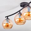 Koyoto Plafonnier, Boule lumineuse Ambre, 4 lumières