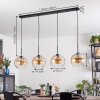 Koyoto Suspension, Boule lumineuse, Suspension Ambre, Clair, 4 lumières