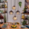 Koyoto Suspension, Boule lumineuse, Suspension Ambre, Clair, Fumé, 4 lumières