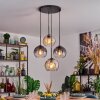 Koyoto Suspension, Boule lumineuse, Suspension Ambre, Clair, Fumé, 4 lumières