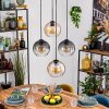 Koyoto Suspension, Boule lumineuse, Suspension Ambre, Clair, Fumé, 4 lumières
