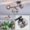 Chehalis Plafonnier, Boule lumineuse Clair, Fumé, 3 lumières