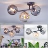 Chehalis Plafonnier, Boule lumineuse Ambre, Clair, Fumé, 3 lumières