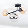 Chehalis Plafonnier, Boule lumineuse Ambre, Clair, Fumé, 3 lumières