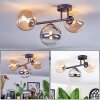 Chehalis Plafonnier, Boule lumineuse Ambre, Clair, Fumé, 3 lumières