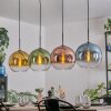 Koyoto Suspension, Boule lumineuse, Suspension Bleu, Or, Vert, Clair, Cuivré, 4 lumières