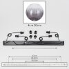 Koyoto Suspension, Boule lumineuse, Suspension Clair, Fumé, 4 lumières