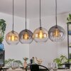 Koyoto Suspension, Boule lumineuse, Suspension Ambre, Clair, Fumé, 4 lumières