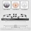 Koyoto Suspension, Boule lumineuse, Suspension Ambre, Clair, Fumé, 4 lumières