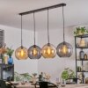 Koyoto Suspension, Boule lumineuse, Suspension Ambre, Fumé, 4 lumières