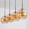 Koyoto Suspension, Boule lumineuse, Suspension Ambre, 4 lumières