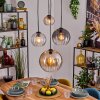 Koyoto Suspension, Boule lumineuse, Suspension Ambre, Clair, Fumé, 4 lumières