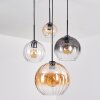 Koyoto Suspension, Boule lumineuse, Suspension Ambre, Clair, Fumé, 4 lumières