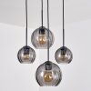 Koyoto Suspension, Boule lumineuse, Suspension 30 cm Fumé, 4 lumières