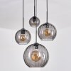 Koyoto Suspension, Boule lumineuse, Suspension 30 cm Fumé, 4 lumières