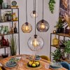 Koyoto Suspension, Boule lumineuse, Suspension Ambre, Clair, Fumé, 4 lumières