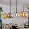 Koyoto Suspension, Boule lumineuse, Suspension Ambre, Clair, Fumé, 4 lumières