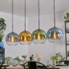 Koyoto Suspension, Boule lumineuse, Suspension Bleu, Or, Vert, Clair, 4 lumières