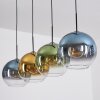 Koyoto Suspension, Boule lumineuse, Suspension Bleu, Or, Vert, Clair, 4 lumières