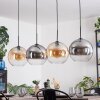 Koyoto Suspension, Boule lumineuse, Suspension Ambre, Clair, Fumé, 4 lumières