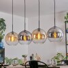 Koyoto Suspension, Boule lumineuse, Suspension Ambre, Clair, Fumé, 4 lumières