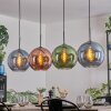 Koyoto Suspension, Boule lumineuse, Suspension Bleu, Vert, Cuivré, 4 lumières