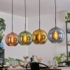 Koyoto Suspension, Boule lumineuse, Suspension Bleu, Or, Vert, Cuivré, 4 lumières