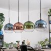Koyoto Suspension, Boule lumineuse, Suspension Bleu, Vert, Clair, Cuivré, 4 lumières