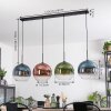 Koyoto Suspension, Boule lumineuse, Suspension Bleu, Vert, Clair, Cuivré, 4 lumières