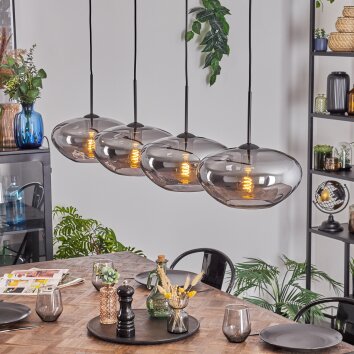 Mertola Suspension, Suspension Fumé, 4 lumières