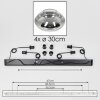 Mertola Suspension, Suspension Clair, Fumé, 4 lumières