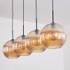 Koyoto Suspension, Boule lumineuse, Suspension Ambre, 4 lumières