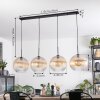 Koyoto Suspension, Boule lumineuse, Suspension Ambre, Clair, 4 lumières