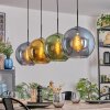 Koyoto Suspension, Boule lumineuse, Suspension Bleu, Or, Vert, 4 lumières