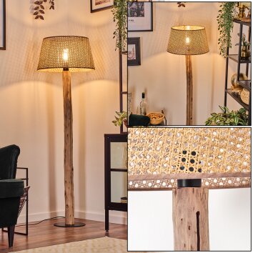 Barcos Lampadaire Écru, Noir, 1 lumière