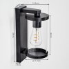 Telhada Lampe murale d´extérieur, Applique murale Noir, 1 lumière
