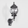 Lentua Lampe murale d´extérieur, Applique murale Noir, Argenté, 1 lumière, Détecteur de mouvement