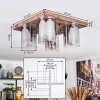 Donar Plafonnier Couleur bois, 4 lumières